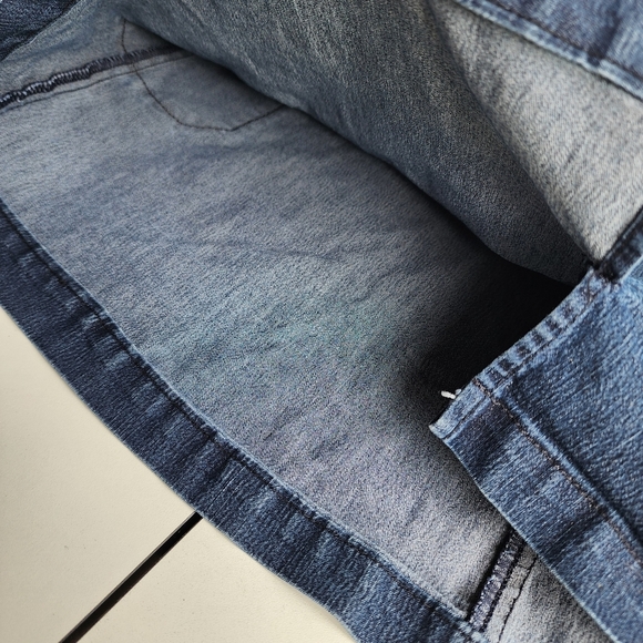 Riders by Lee Denim Jean Skirt Women's Blue Sz 18 Medium Cargo Pockets Stretch - Picture 9 of 9